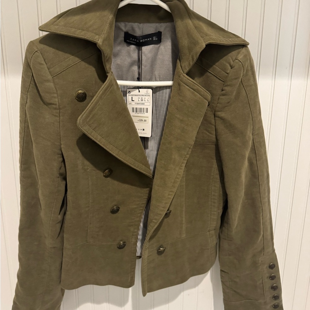 Zara velvet blazer NWT